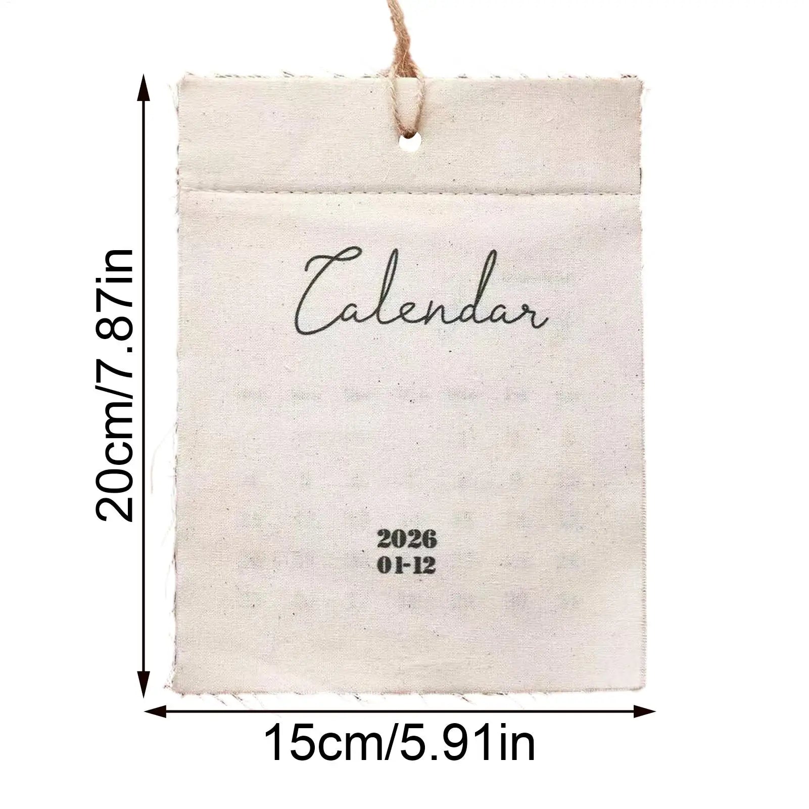 2026 Calendar Wall 12-Month Textile Planner Planning Hangable Calendar for Home Living Room Bedroom Study Homeowners School Qme