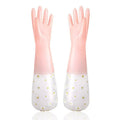 Waterproof Housework Cleaning Gloves Kitchen Cleaning Latex Household Dishwashing Laundry Gloves Wear Resistant Rubber Gloves Qme pink