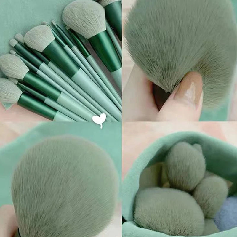 8 Fluffy Professional Makeup Brush Kabuki Eyeshadow Foundation Powder Qme