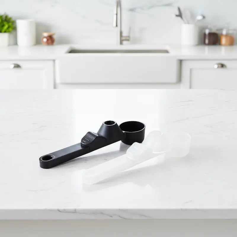 Sliding Leakproof Coffee Scoop Reusable Protein Powder Spoon Funnel Qme