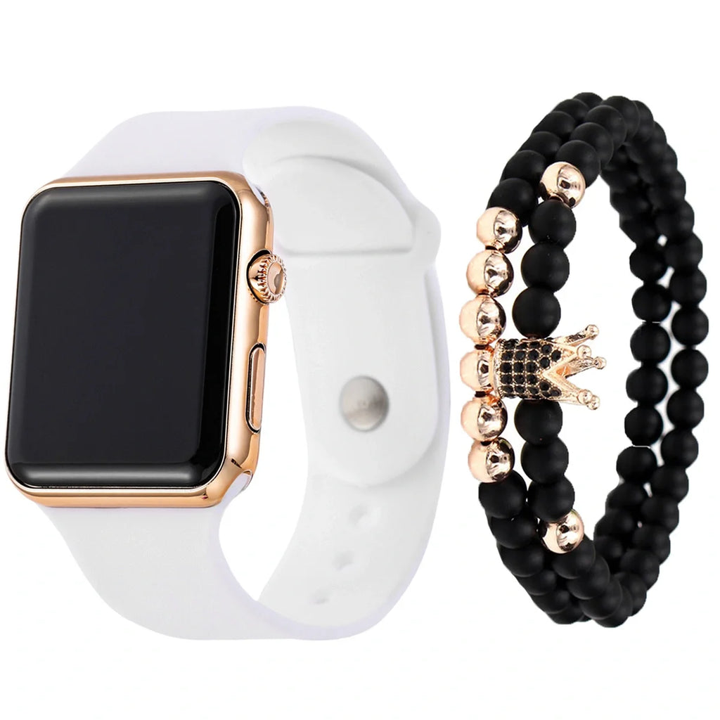 Sport Digital Watch Women Men Square LED Watch Silicone Electronic Watch Women's Watches Clock relogio feminino digital reloj Qme