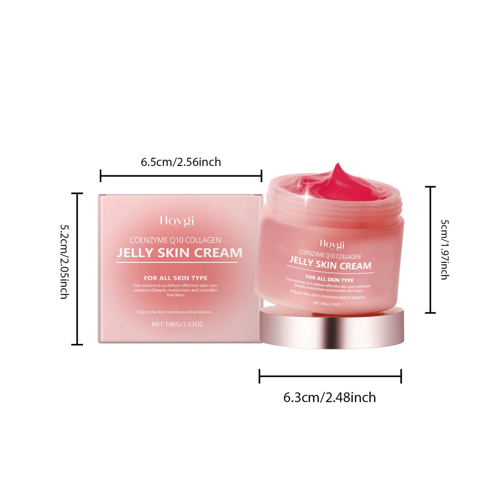 Collagen Jelly Cream Deeply Moisturizing Smooth Skin Tightening Fade Fine Lines Soothing Brightening Hydrating Facial Gel Cream Qme