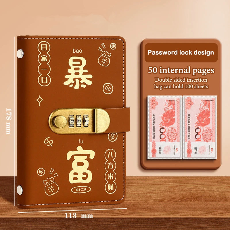 Banknote Storage Book Made Of PU Material, Can Hold 100 Banknotes, With Banknote Photos, Stamps, Bank Card Storage Book Qme Q