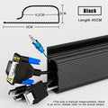 Channel Desk Cable Organizer Management Accessories White Protecter Qme 40CM black