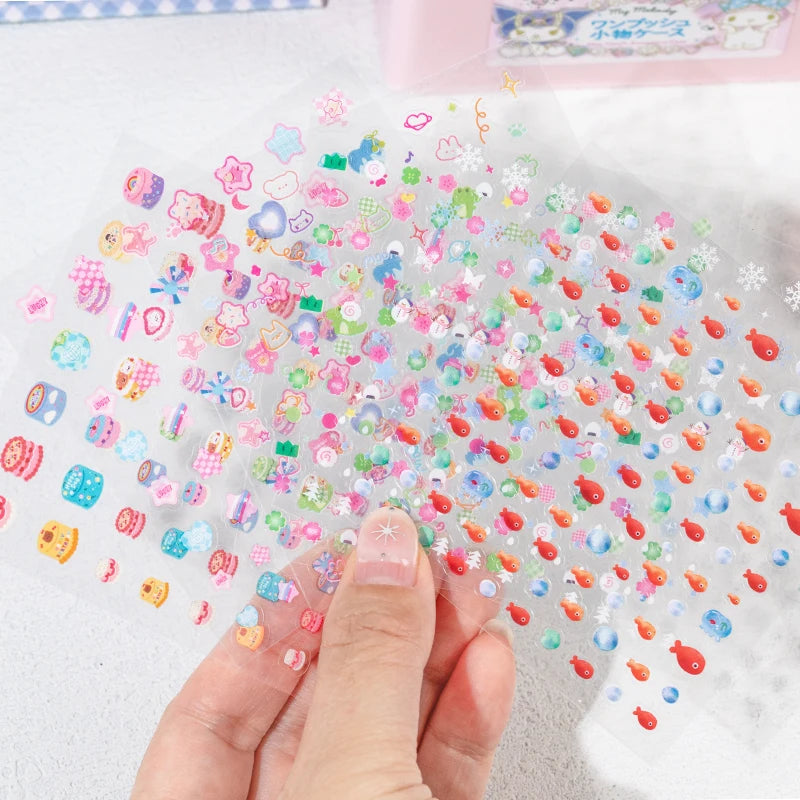 Kawaii Cartoon Handbook Sticker Book Student Collage DIY Diary Decorative Scrapbooking Journals Stationery Back School Supplies Qme