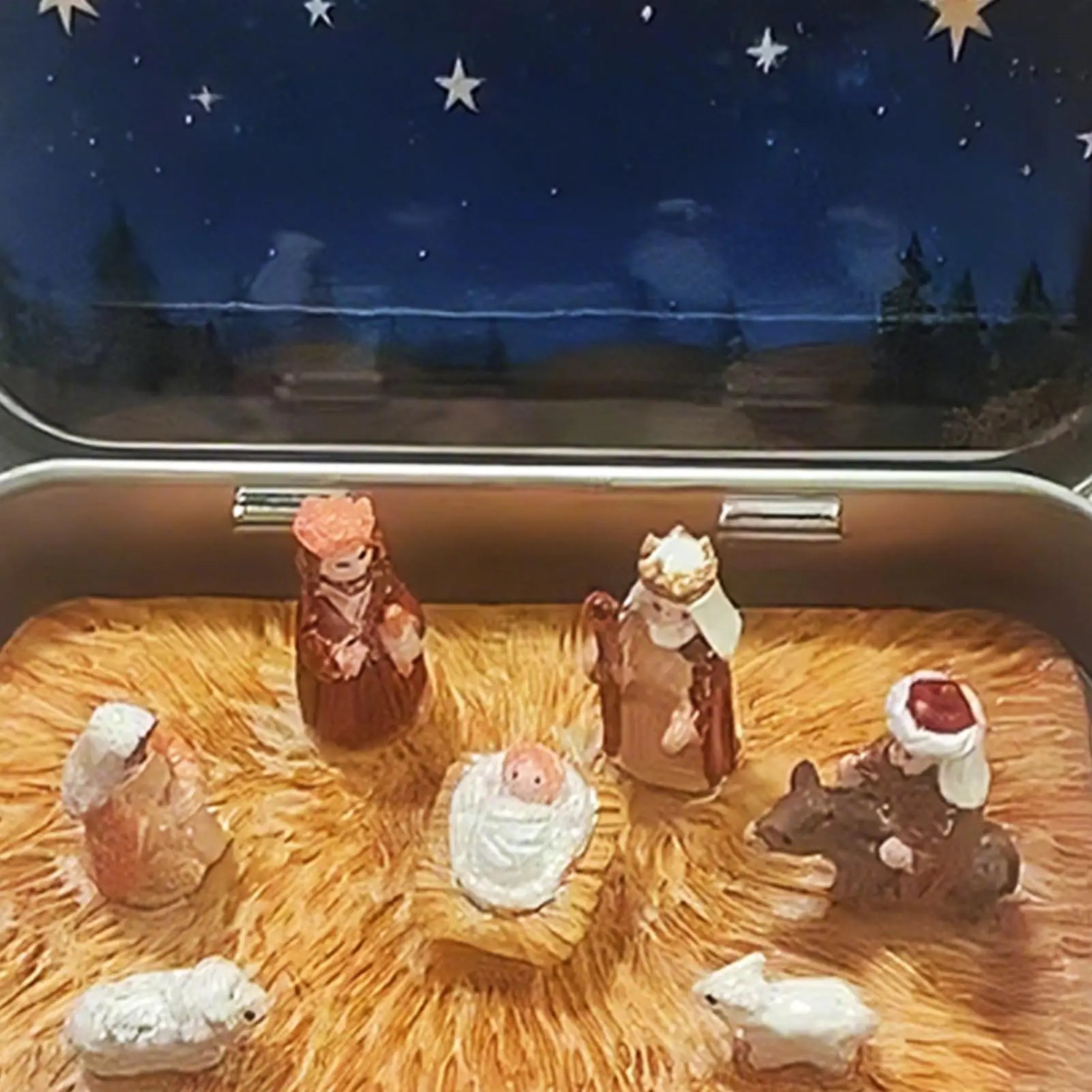 Nativity Figurines Resin Christmas Decorations Holy Family Manger Nativity Scene Statue For Home Tabletop Cabinet Desk Bedside Qme
