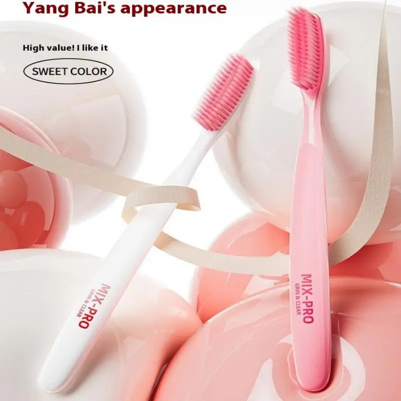 1 Long Headed Soft Bristled Adult Toothbrush Simple Household Qme
