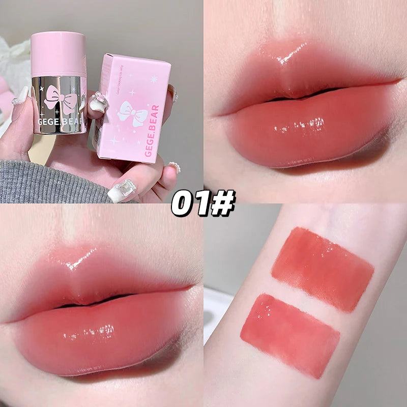 Gege Bear Dual Lip Jelly Mirror Shine Hydrating Moisturizing Gloss Qme GX1386-01