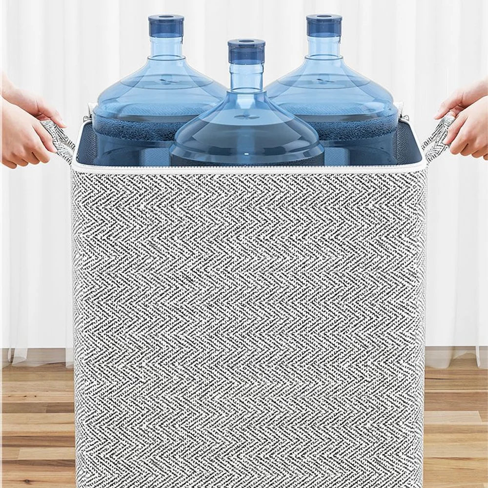 Large Capacity Non-Woven Storage Bag for Clothes & Blankets Foldable Quilt Moving Sack for Bedroom & Travel Qme