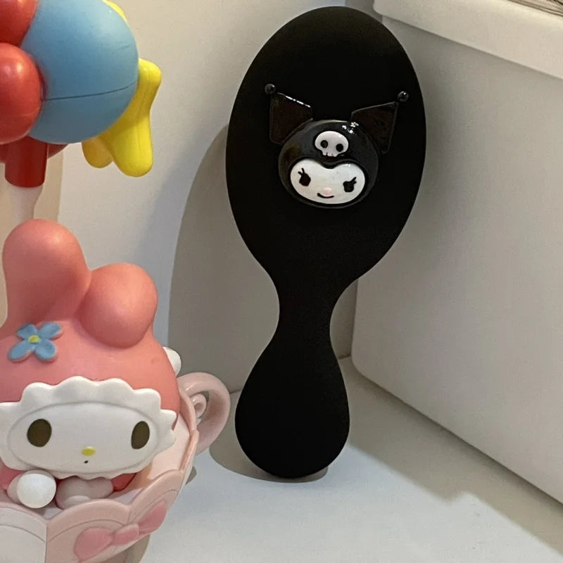 Hello Kitty Cute Cartoon Comb Big-Eared Dog Cushioned Pouch Portable Massage Comb—Cute Printed Mini Comb Qme