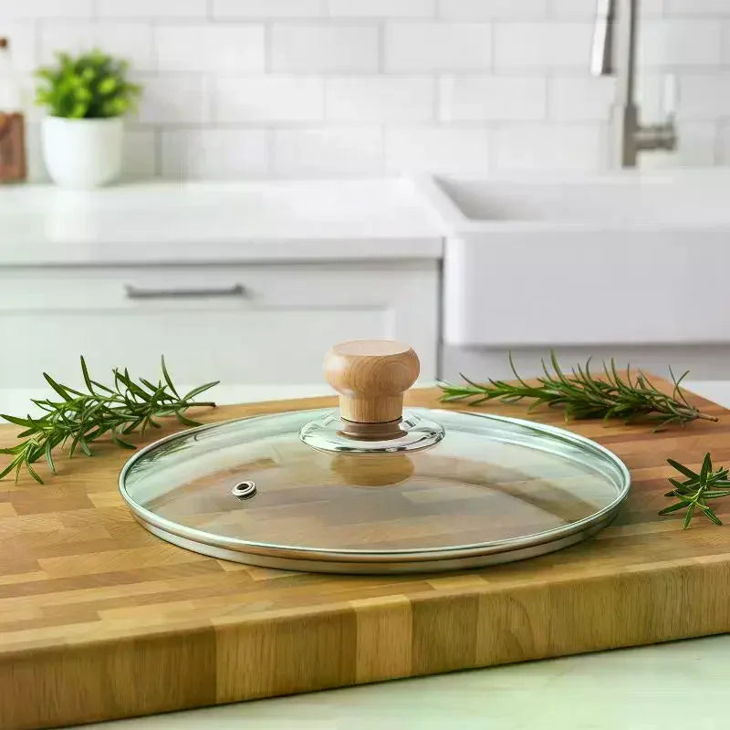 Wooden Pot Lid Knobs Heat Resistant Replacement Pan Handle Universal Qme