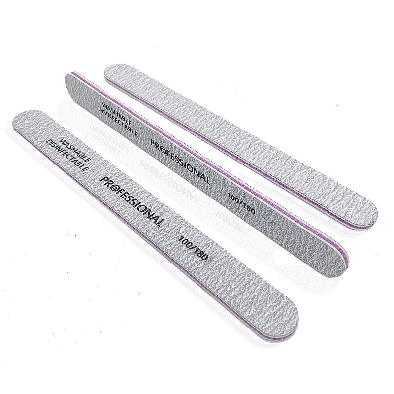 Lot Nail File 100 180 Professional Manicure Buffer Pedicure Files Qme