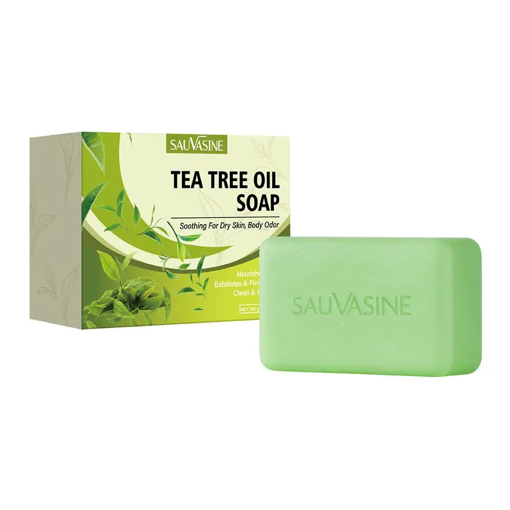 Body Soap Bar Tea Tree Oil Deep Cleansing Hydrating Soothing Dry Skin Qme 1pcs