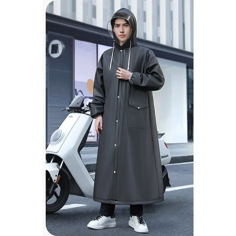 Long Style Environmental Rain Jacket, Zipper Hooded Poncho, Motorcycle Rainwear, Women/Men Hiking Poncho for Summer Qme