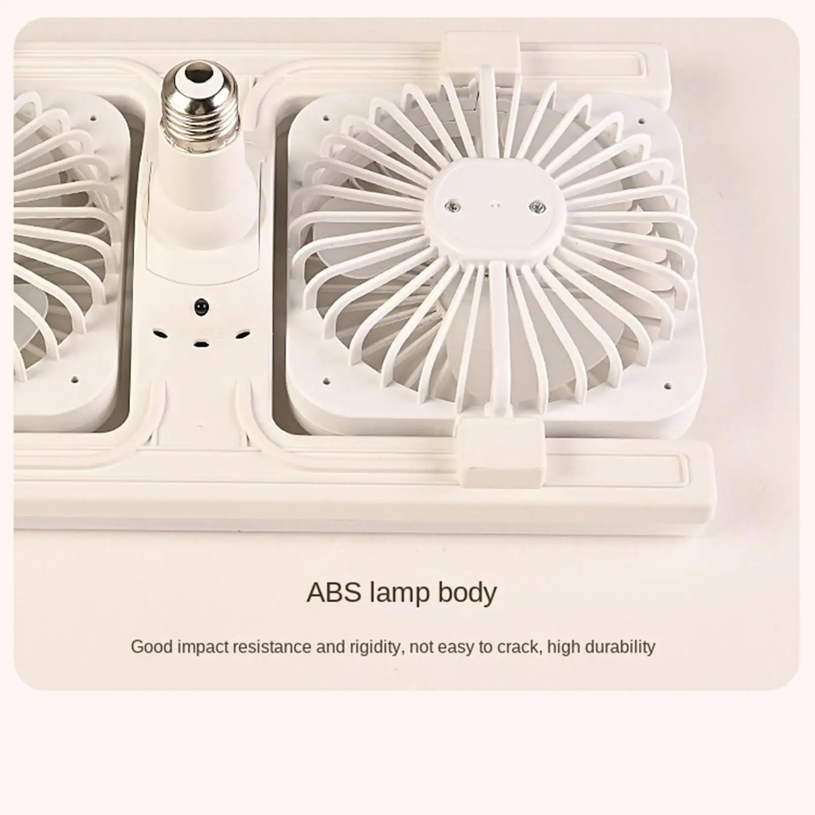 Lightbulb Fan 3-Speed Remote Control Adjustable Angle Powerful Small Qme