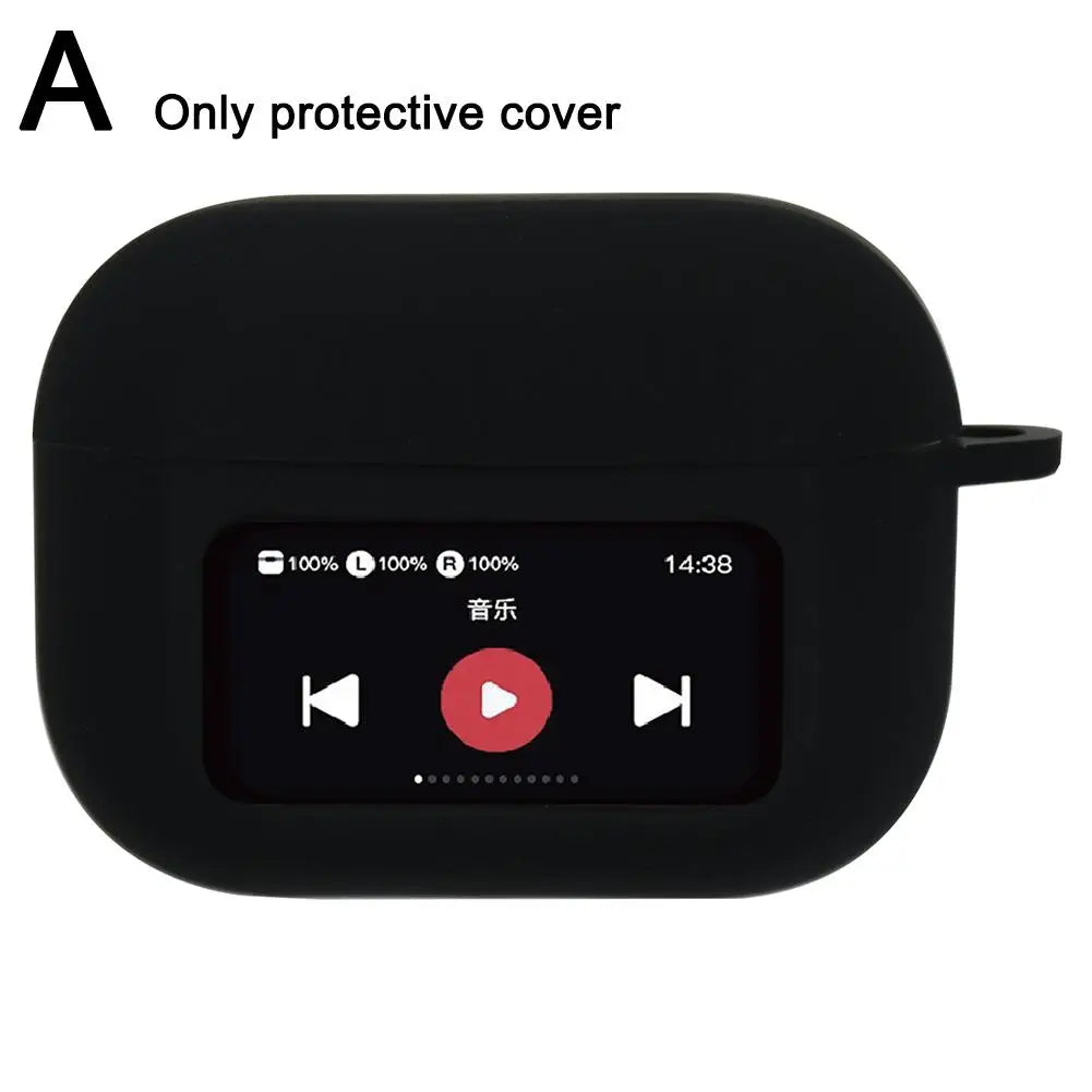 Headphones CASE For AirPods A9 Pro With Screen Corners Shockproof Anti-slip Full Cover Protective Case For AirPods A9 Pro Qme A