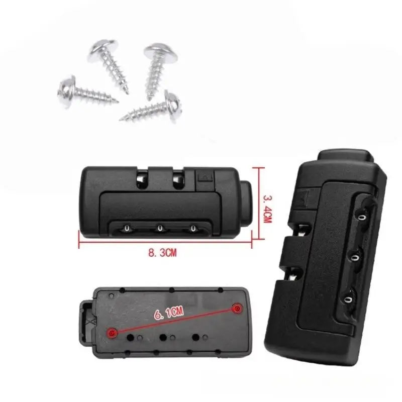 2 4 8 Sets 3 Digits Luggage Lock Zinc Alloy Catch Plastic Frosted Qme Black E 4pcs