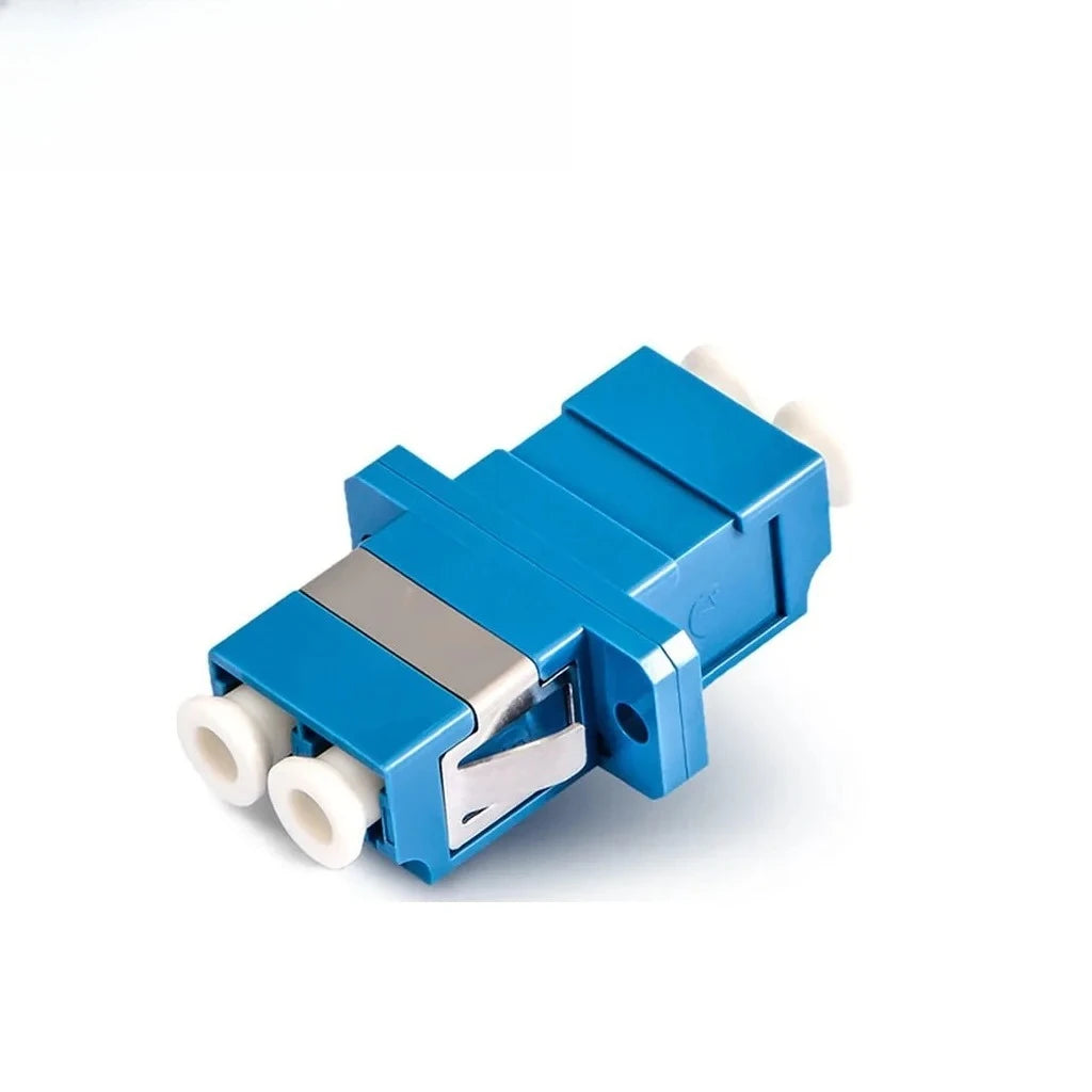 50pcs Fiber optical Flange Coupler LC-LC Duplex Coupler Connector Single Mode Plastic duplex optical fiber adapter LC UPC Qme