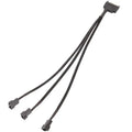 30CM 4Pin To 3-way Y Splitter Cable Fan 4-pin To 3x4Pin/3Pin PC Computer Notebook Computer Accessories Extension Cable Qme black