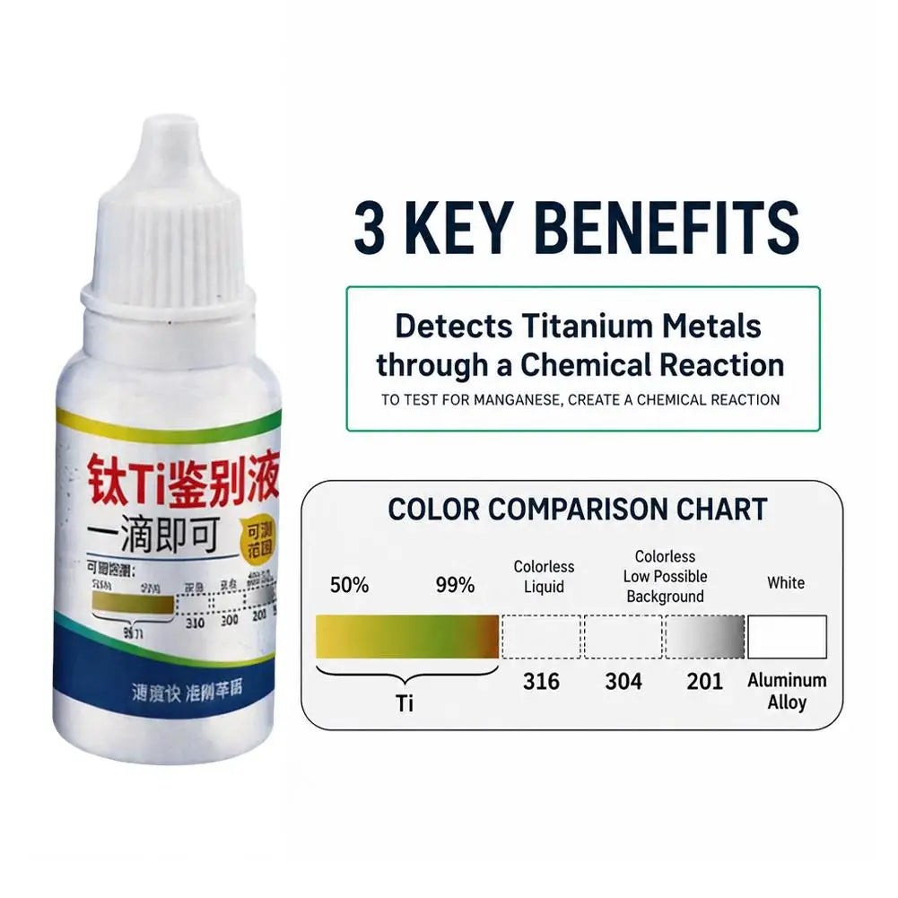 304 316 Detection Liquid Stainless Steel Dentification Fluid Potion Qme