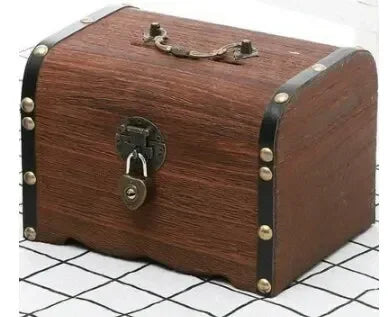 Treasure Chest With Lock Vintage Treasure Storage Box Piggy Bank Organizer Saving Box Case With Lock For Home Retro Decoration Qme 14.5x10x9.5cm