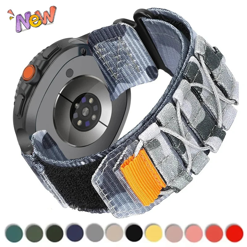 Nylon Strap for Samsung Galaxy Watch Ultra 2 No Gaps Quick Fit Band Sports Bracelet for Galaxy Watch 8 40 44/8classic Wristband Qme