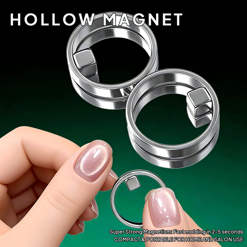 Hollow Circle Cat Eye Magnet Nails Strong Magnetic Nail Art Tool Qme