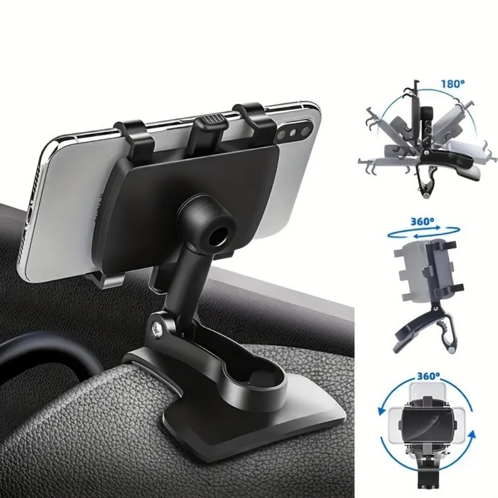 Car Phone Holder Stand Universal Dashboard Car Clip Mount GPS Cell Mobile Phone Support in Car Bracket For iPhone Samsung Xiaomi Qme