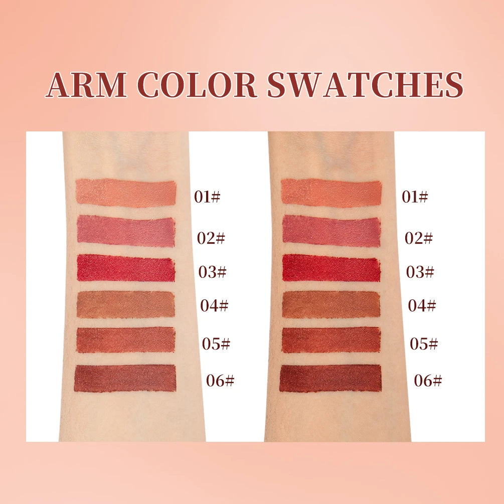 QIBEST Tapered Gradient Lipstick Lipliner Lasting Matte Nude Brown Lip Stain Waterproof Contouring Tint Lipliner Cosmetics Qme
