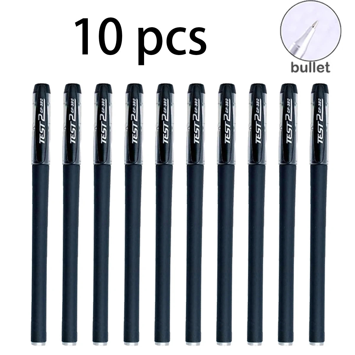 Gel Pens,10 Pcs 0.5mm Black Ink Pens Fine Point Smooth Writing Pens, for Journaling Note Taking, Office School Supplies Qme 10 pcs black