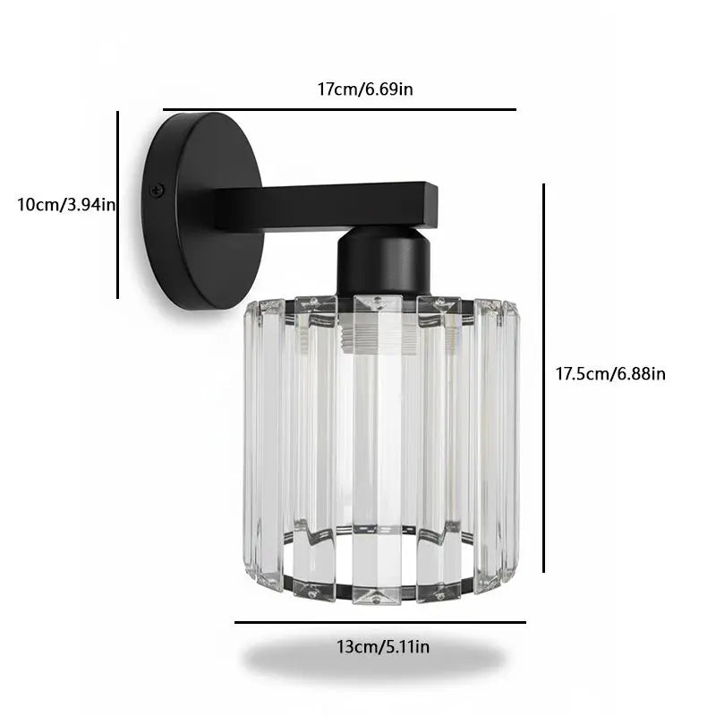 Modern Crystal LED Wall Lamp Bedroom Study Bedside Hotel Restaurant Bedside Wall Lights Living Room Decoration Luxury Wall Lamps Qme D