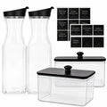 Laundry Room Organization Set Laundry Detergent Dispenser Bottles for Pods, Scent Boosters, Dryer Sheets, Fabric Softener Qme black