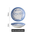 Sauce Dishes Sushi Plate Tableware Japanese Style Ceramic Dessert Creative Cute Cartoon Lucky Cat Pattern Water Drop Shape Plate Qme 1pc Style A 2x10cm