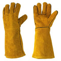 Cowhide Gloves Flame-retardant Welding Work Heat-proof Metal Qme YELLOW
