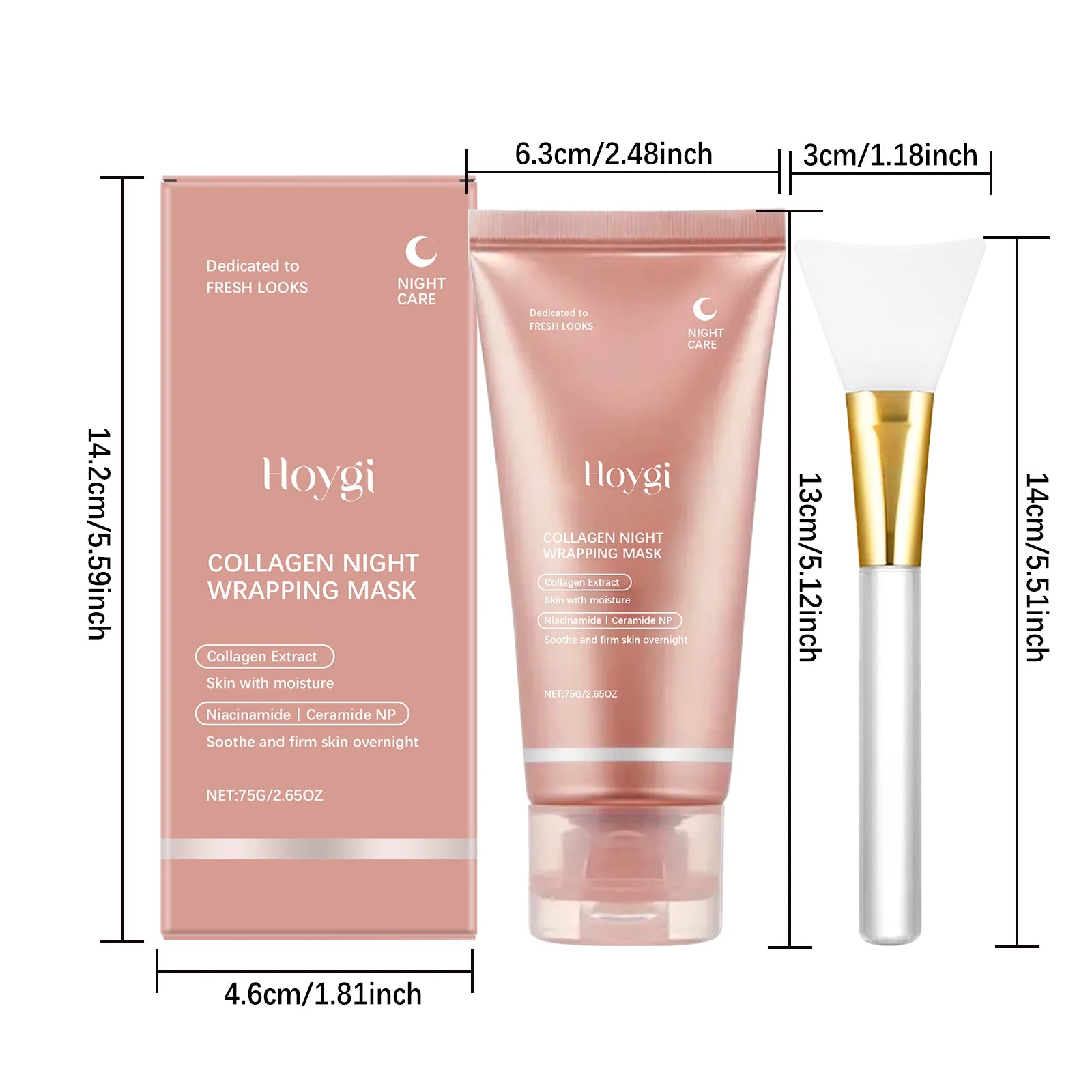 Collagen Peel Off Face Mask Pore Shrinking Hydrating Moisturizing Night Wrapping Mask Cream Firming Skin Peel-off Facial Mask Qme