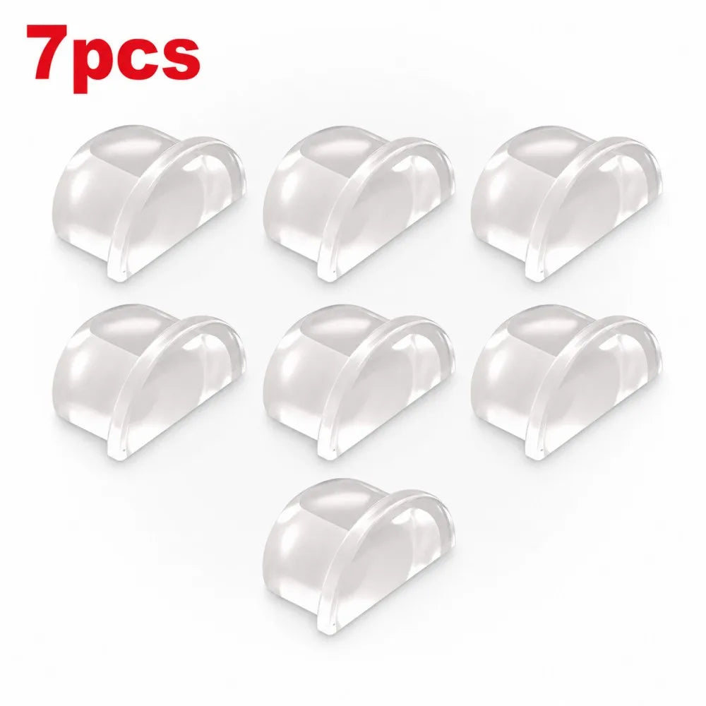 1-8pcs Transparent Silicone Door Stopper Self Adhesive Wall Protector Rubber Bumper Pad For Door Handle Cabinet Corner Furniture Qme 7pcs