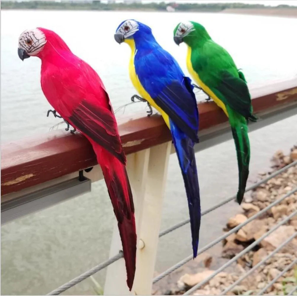 25 Creative Handmade Simulation Parrot Animal Bird Garden Props Qme