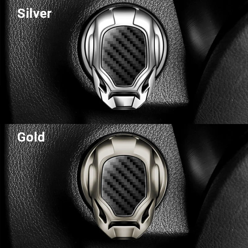 3D Metal Engine Ignition Start Stop Push Button Sticker One Button Ignition Key Decorative Switch Button Cover For Car Interior Qme