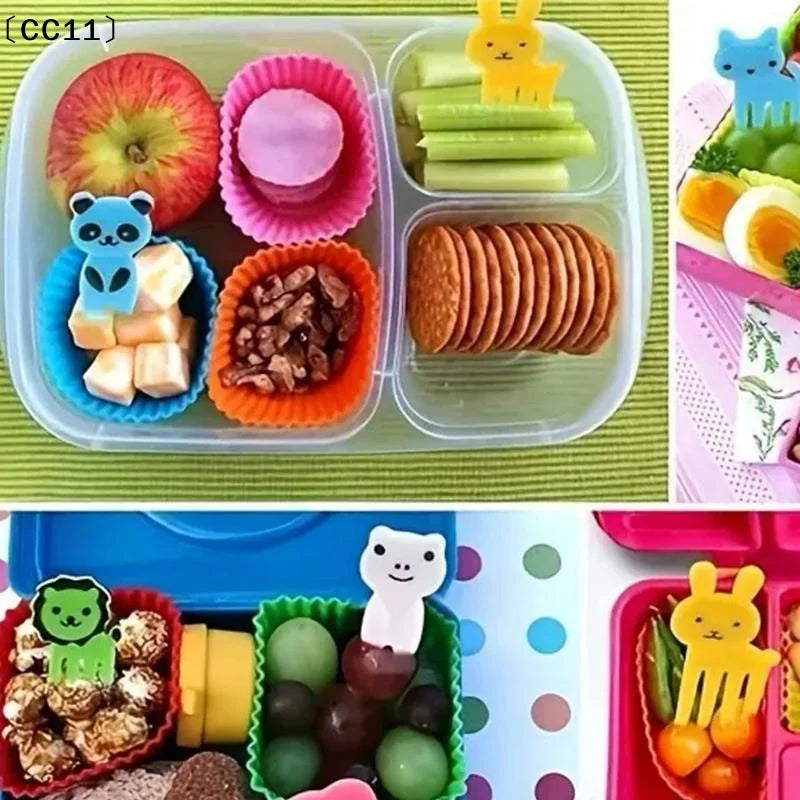 12 Silicone Lunch Box Dividers Bento Dish Cups Salad Dressing Kid Qme