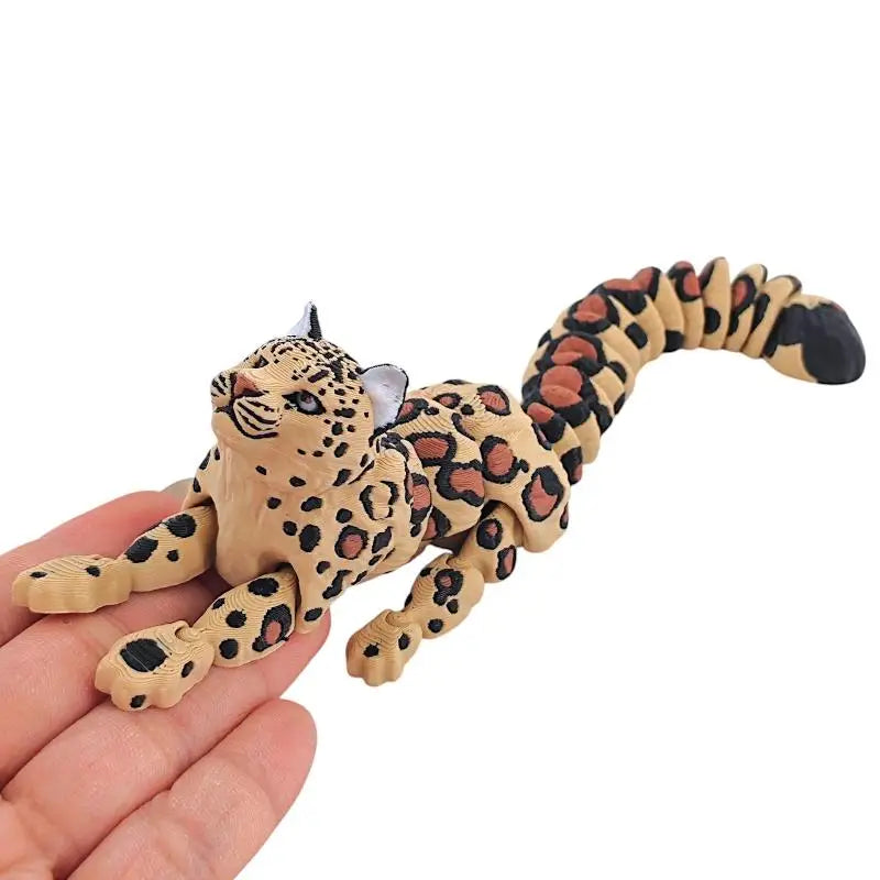 Animals Figurine Miniatures Home Decoration 3D Printed Snow Leopard Qme
