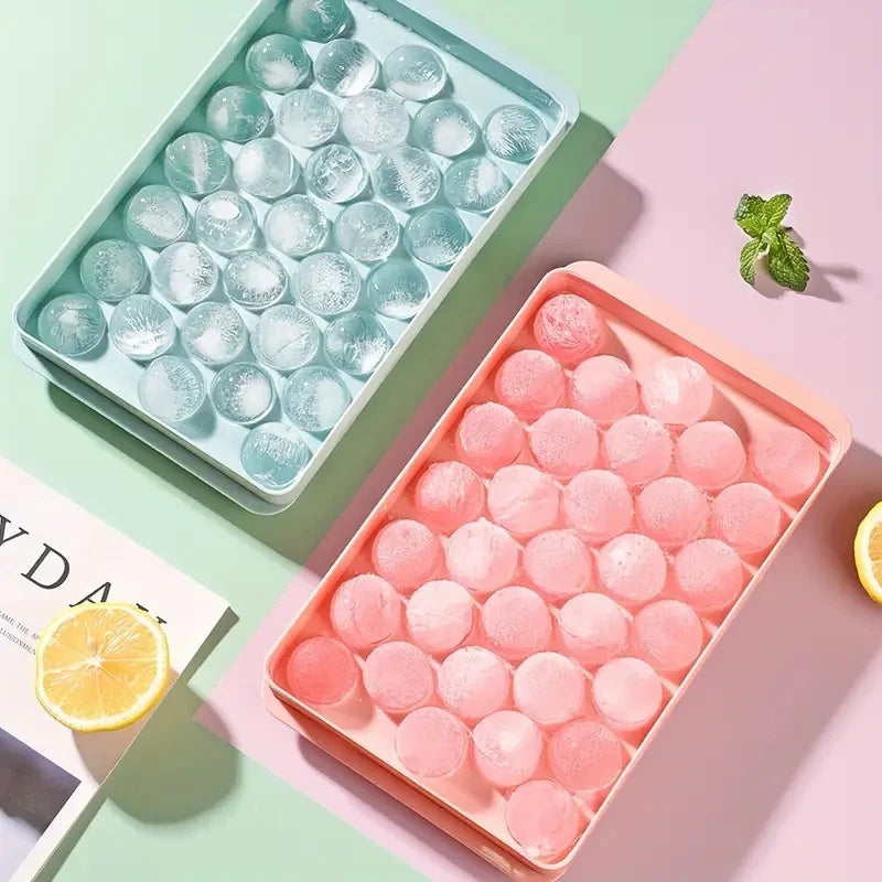 33 Ice Boll Hockey PP Mold Frozen Whiskey Ball Popsicle Ice Cube Tray Box Lollipop Making Gifts Kitchen Tools Accessories Qme