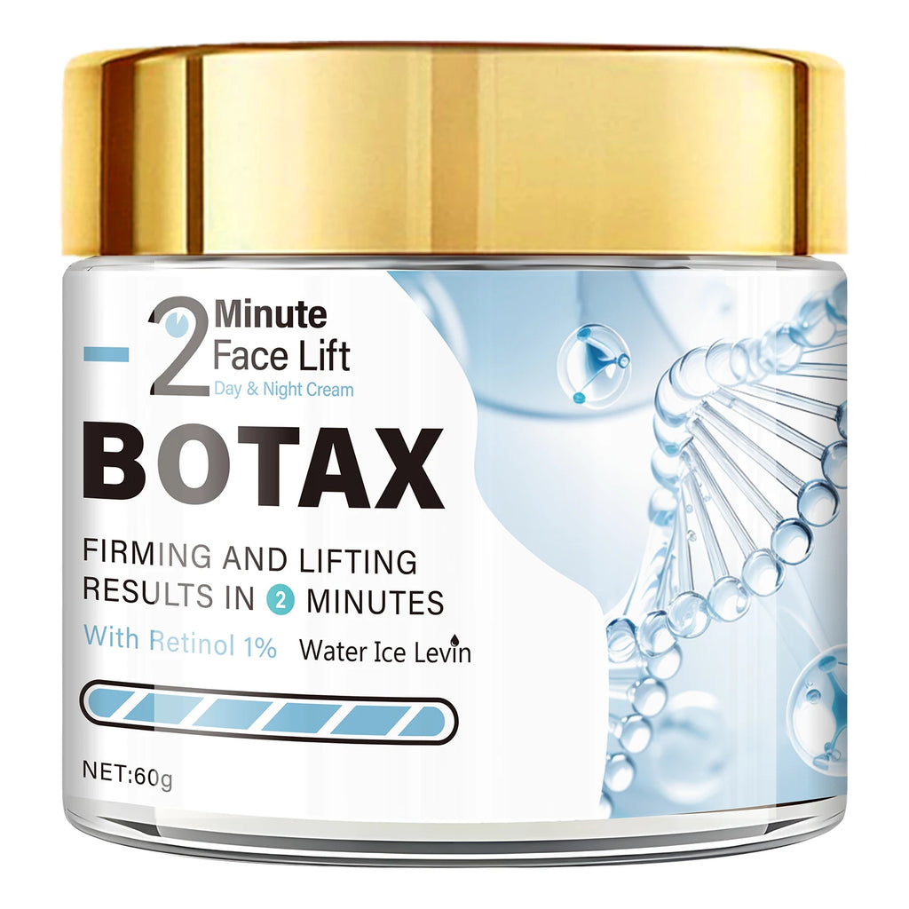 BOTAX 1% Retinol Face Cream. Minute Face Lift with Tea Tree Oil & Bee Venom for Instant Firming & Lifting Results. Day & Night. Qme one 60g
