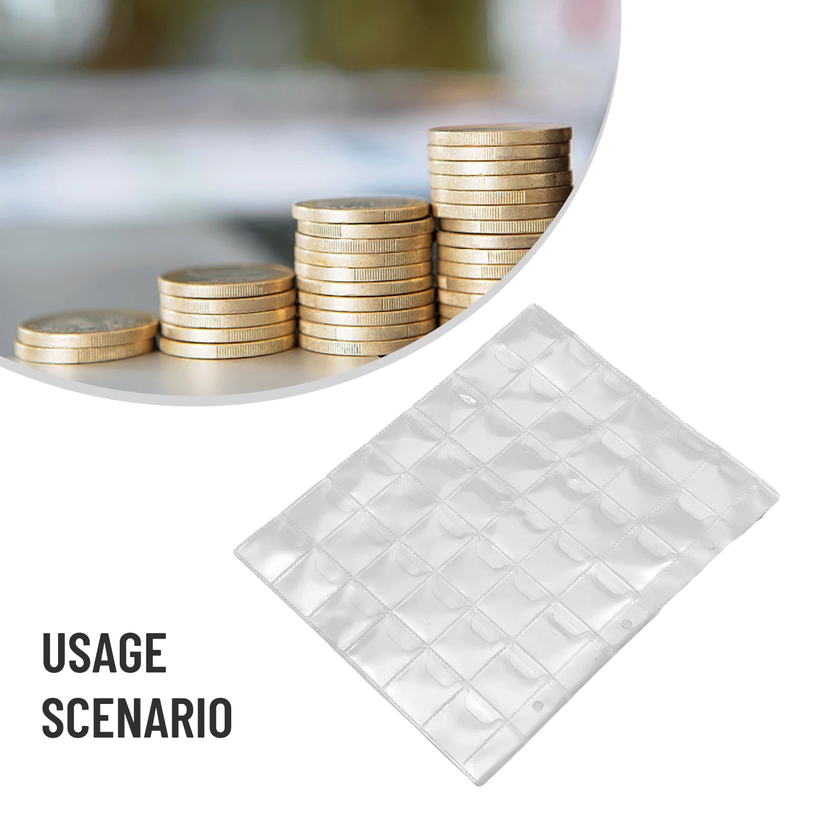 Album Coins Albums 42 Pocket Collection PVC Transparent Inside Pages Qme