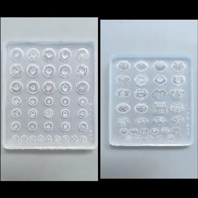3D Silicone Chinese Peace Buckle Lock Nail Carving Mold Acrylic Gourd Qme