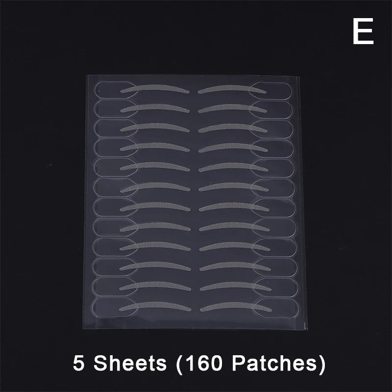 Double Eyelid Tape Handle 96 160 320 Patches Natural Invisible Qme 5 sheets E