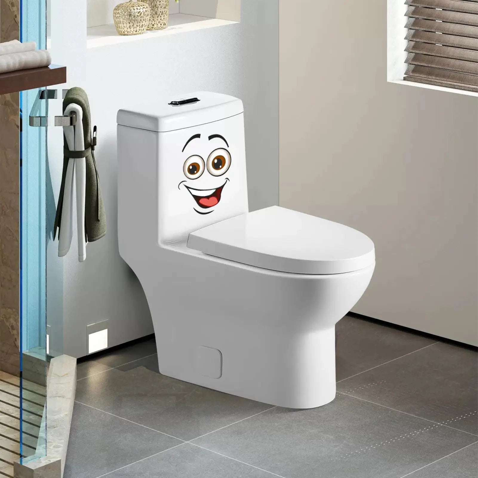 Garbage Can Stickers 4 7 8x7 Funny Expression Cute Wall Decals Toilet Qme