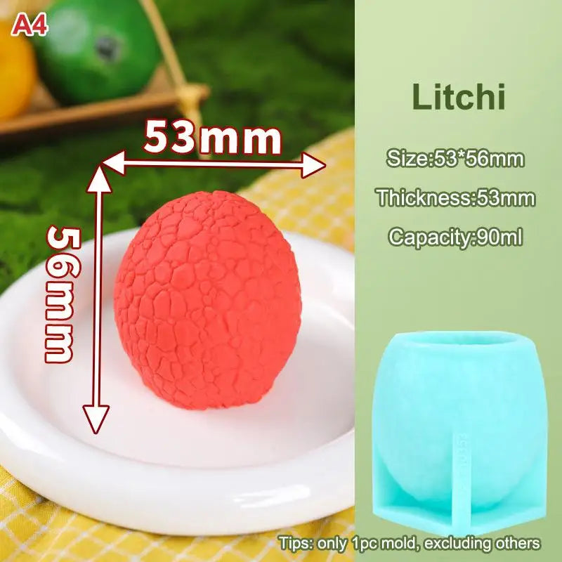Easy Release Cake Chocolate Jelly Soap Mold DIY Food-safe Fruits Ice Qme A4