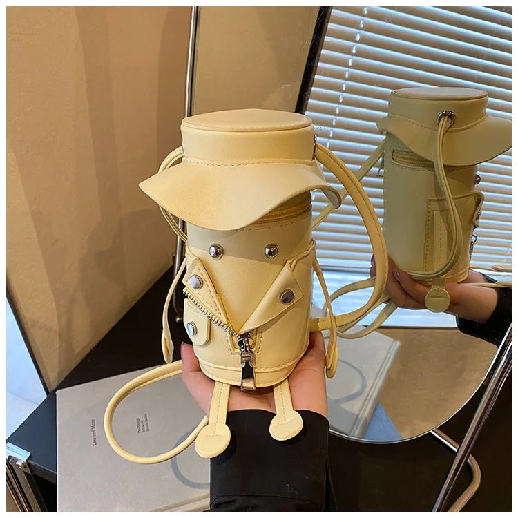 Women's Gothic Kawaii Phone Crossbody Bag Unique Dark Cute Mini Chain Qme Light Yellow