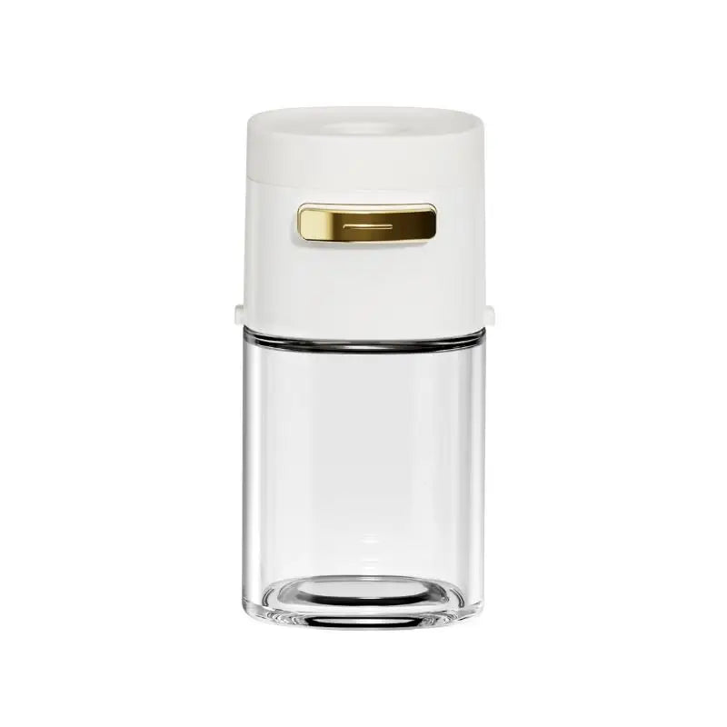 CC11180ml Glass Quantitative Seasoning Jar Press-type Salt Control Qme White