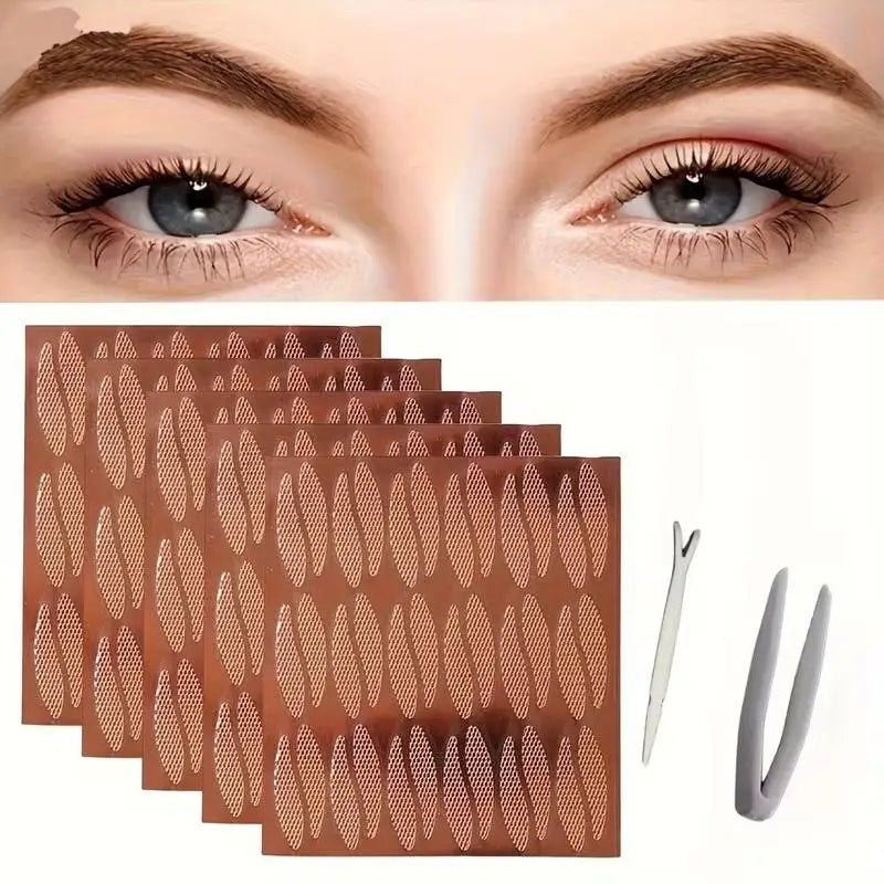 Lace Mesh Teardrop Shape Eyelid Paste-shaped Invisible Double Fold Qme Default Title